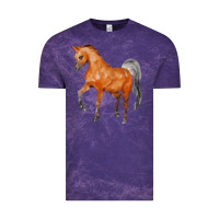 Cloud Purple horse Vintage Tee - FaDigitalArtStudio