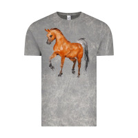 Cloud Rock horse Vintage Tee - FaDigitalArtStudio