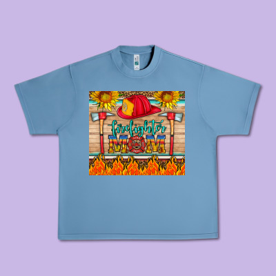 Firefighter Mom Urban Heavy Tee Designed By Hra Design Shop