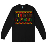 Black i am black every month Long Sleeve Tee - Artiststas