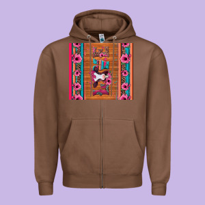 Love Baby Calf Valentine's Day Zipper Hoodie Designed By Jasminsmagicworld
