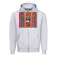 Heather Grey love baby calf valentine's day Zipper Hoodie - Jasminsmagicworld