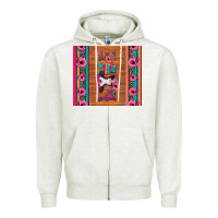 Oatmeal Heather love baby calf valentine's day Zipper Hoodie - Jasminsmagicworld