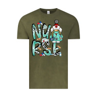 Vintage Olive nurse Vintage Tee - RacoonDesign