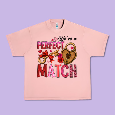 We're A Perfect Match Urban Heavy Tee Designed By Oliviacreatesart