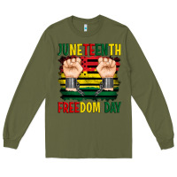 Army Green juneteenth freedom day Long Sleeve Tee - Artiststas