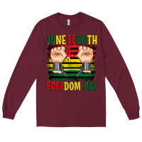 Burgundy juneteenth freedom day Long Sleeve Tee - Artiststas