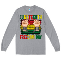 Heather Grey juneteenth freedom day Long Sleeve Tee - Artiststas