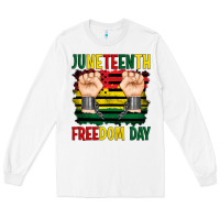 White juneteenth freedom day Long Sleeve Tee - Artiststas