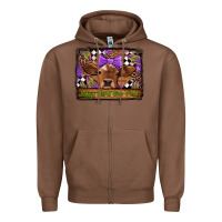 Chestnut happy mardi gras y'all cow Zipper Hoodie - Jasminsmagicworld