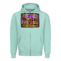 Seafoam happy mardi gras y'all cow Zipper Hoodie - Jasminsmagicworld