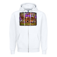 White happy mardi gras y'all cow Zipper Hoodie - Jasminsmagicworld