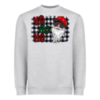 Heather Grey ho ho ho Heavyweight Sweatshirt - CowhideDigitalArt