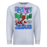 Heather Grey dance like frosty shine like rudolph Premium Sweatshirt - MaliasSmallBusiness
