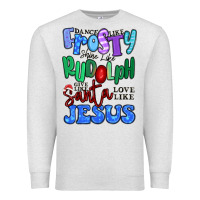 Oatmeal Heather dance like frosty shine like rudolph Premium Sweatshirt - MaliasSmallBusiness