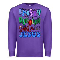 Purple dance like frosty shine like rudolph Premium Sweatshirt - MaliasSmallBusiness