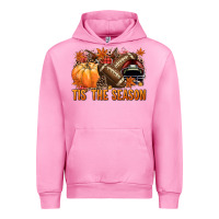 Fuchsia Pink Tis' the season Football and maroon helmet Urban Hoodie - NancyCooperArtShop