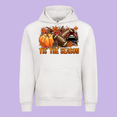 Tis' The Season Football And Maroon Helmet Urban Hoodie Designed By Nancycooperartshop