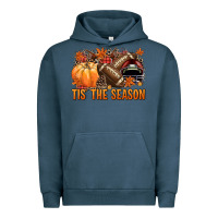 Pigment Midnight Navy Tis' the season Football and maroon helmet Urban Hoodie - NancyCooperArtShop