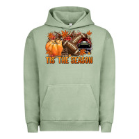 Pigment Oil Green Tis' the season Football and maroon helmet Urban Hoodie - NancyCooperArtShop