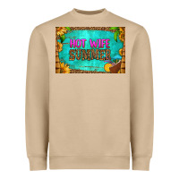 Hot Wife Summer Skinny Metal Can Holder Heavyweight Sweatshirt | Teevron