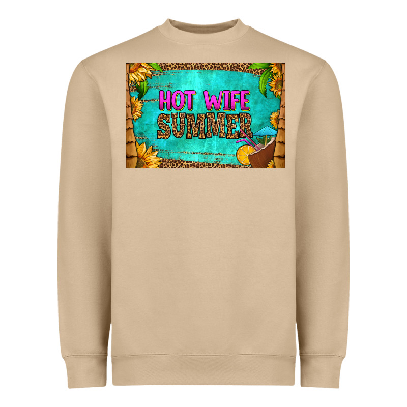 Hot Wife Summer Skinny Metal Can Holder Heavyweight Sweatshirt by HRA Design Shop | Teevron