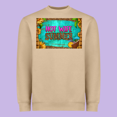 Hot Wife Summer Skinny Metal Can Holder Heavyweight Sweatshirt Designed By Hra Design Shop