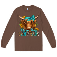 Chestnut barn hair don't care long haired cow Long Sleeve Tee - Jasminsmagicworld