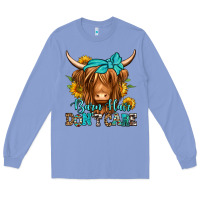 Colony Blue barn hair don't care long haired cow Long Sleeve Tee - Jasminsmagicworld