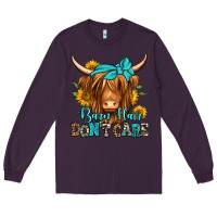 Plum barn hair don't care long haired cow Long Sleeve Tee - Jasminsmagicworld