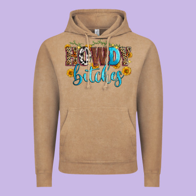 Howdy Bitches Vintage Hoodie Designed By Zillion Design Studio