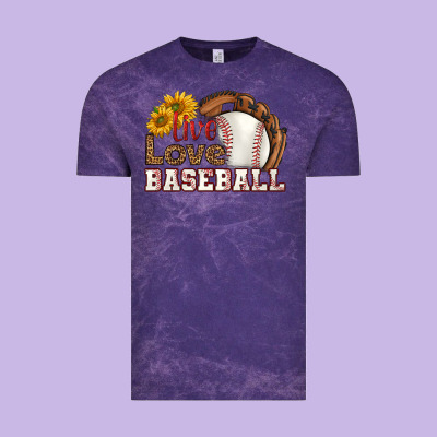 Live Love Baseball Vintage Tee Designed By Hra Design Shop