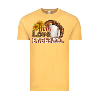 Vintage Mustard live love baseball Vintage Tee - HRA Design Shop