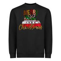 Black merry christmas Heavyweight Sweatshirt - CowhideDigitalArt