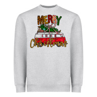 Heather Grey merry christmas Heavyweight Sweatshirt - CowhideDigitalArt