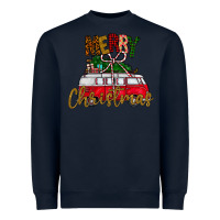 Navy merry christmas Heavyweight Sweatshirt - CowhideDigitalArt