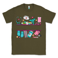 Army Green nurse elements with costom name Classic Tee - AdoDesignShop