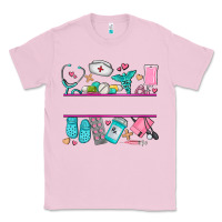 Bubblegum Pink nurse elements with costom name Classic Tee - AdoDesignShop