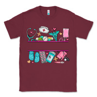 Burgundy nurse elements with costom name Classic Tee - AdoDesignShop
