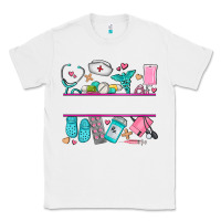 White nurse elements with costom name Classic Tee - AdoDesignShop