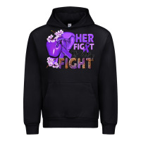 Black Her fight is our fight purple ribbon Urban Hoodie - NancyCooperArtShop