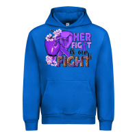 Cobalt Her fight is our fight purple ribbon Urban Hoodie - NancyCooperArtShop