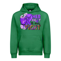 Emerald Her fight is our fight purple ribbon Urban Hoodie - NancyCooperArtShop