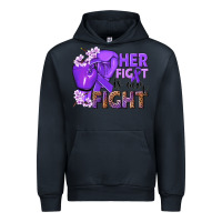Navy Her fight is our fight purple ribbon Urban Hoodie - NancyCooperArtShop