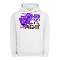 Pigment Lunar Rock Her fight is our fight purple ribbon Urban Hoodie - NancyCooperArtShop
