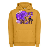 Pigment Peanut Butter Her fight is our fight purple ribbon Urban Hoodie - NancyCooperArtShop