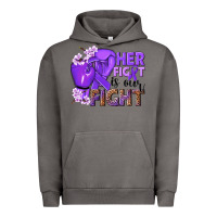 Pigment Tornado Her fight is our fight purple ribbon Urban Hoodie - NancyCooperArtShop