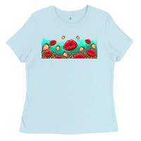 Baby Blue lips and strawberries Ladies Tee - AdoDesignShop