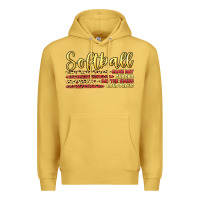 Antique Gold softball game day Premium Hoodie - Artiststas
