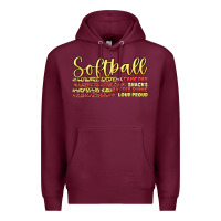 Burgundy softball game day Premium Hoodie - Artiststas